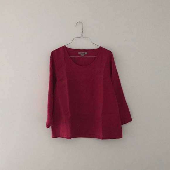 Flax Tops - Flax Linen 3/4 Sleeve Shirt